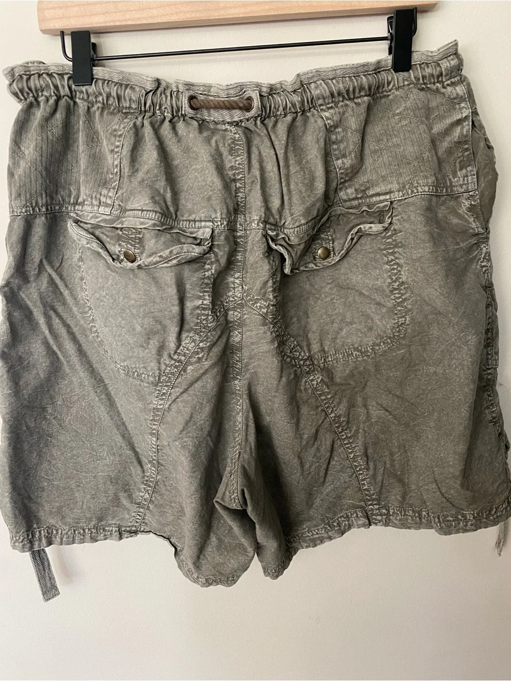 Free People Olive Green Cargo Shorts